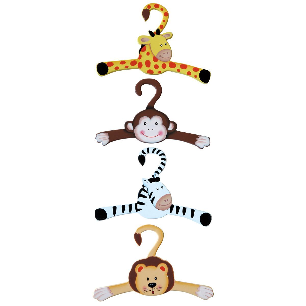 Teamson Sunny Safari Set of 4 Clothes Hangers
