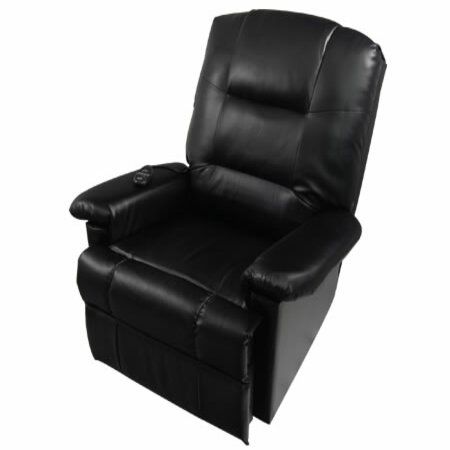 Comfortable PU Leather Massage Lounge Chair Recliner with Remote ...