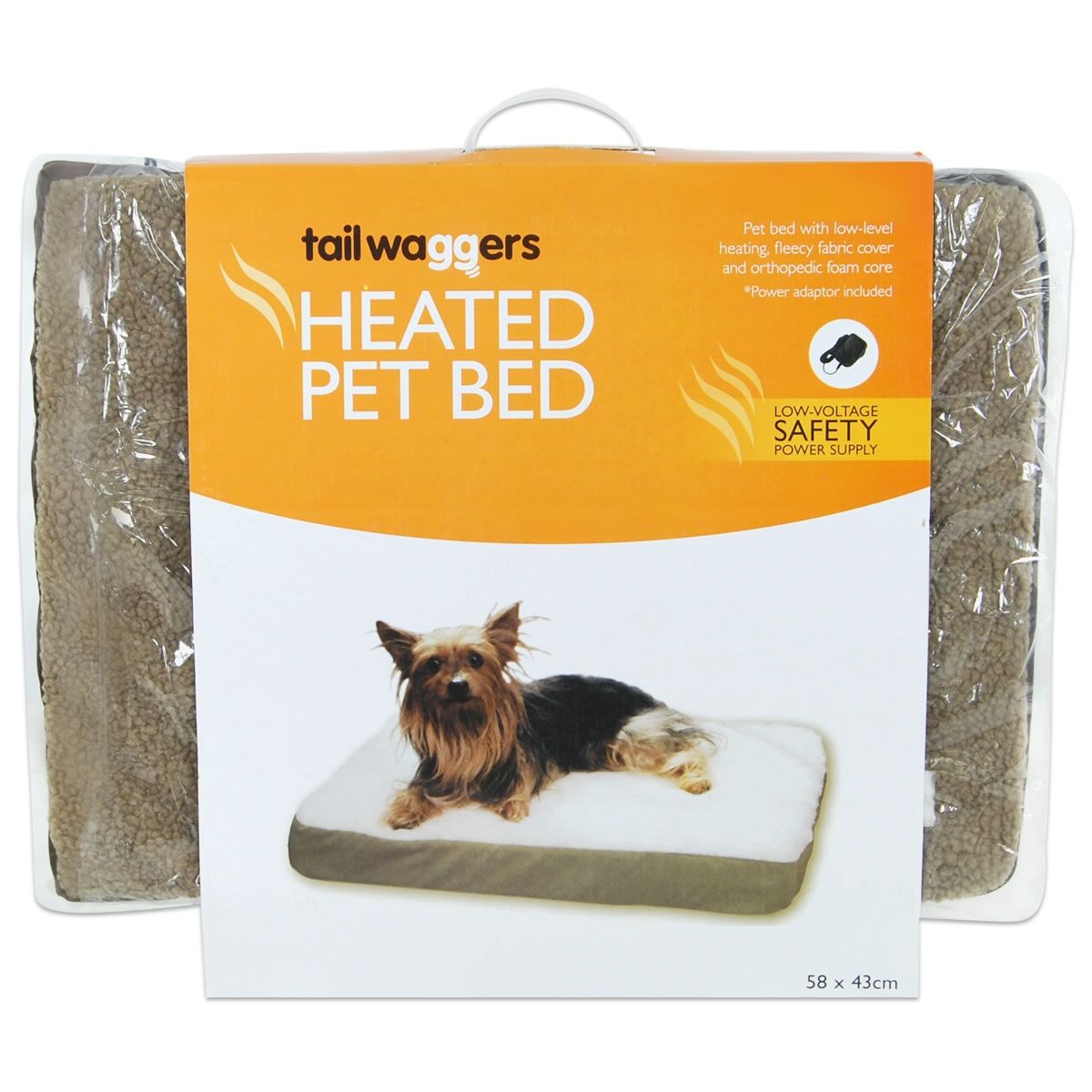 Heated Pet Bed 58cm x 43cm Crazy Sales
