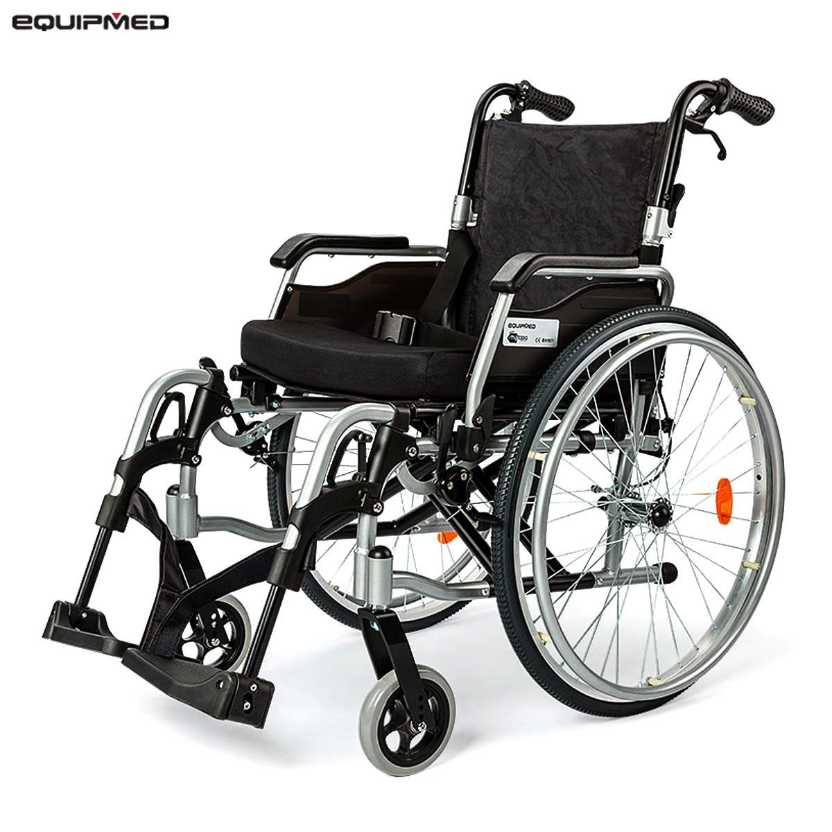 eQuipMed Folding Wheelchair Deluxe Series 24" Tyres