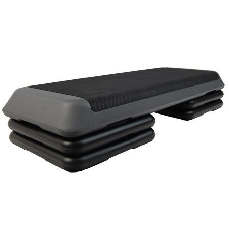 Set of 2 Black and Grey Professional Aerobic Steps | Crazy Sales