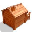 Indoor/Outdoor Wooden Dog Kennel House With porch-Fir Wood