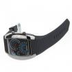 Cool Car Meter Dial Unisex Blue Flash Dot Matrix LED Racing Watch Black