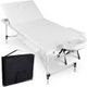 Portable Aluminium 3 Fold Massage Table Chair Bed 75cm - White