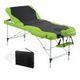 Aluminium Massage Table 3 Fold - Green Black