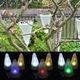 Solar Power Outdoor Garden Tree Landscape LED Cone Shape Pendant Light Lamp