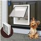 XL 2-Way Lockable Dog Cat Pet Door Safe Brushy Flap Locking Magnetic White