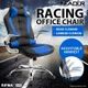 High Back Gaming and Racing Office Computer Chair - Black and Blue