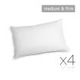 Set of 4 Pillows - 2 Firm and 2 Medium