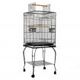 Pet Bird Cage with Stainless Steel Feeders with 2 Wooden Perches