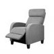 Linen Fabric Luxury Sofa Armchair Recliner Chair - Grey