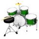 Children's 4pc Diamond Drum Kit Set - Green