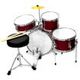Children's 4pc Diamond Drum Kit Set - Red
