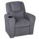 Keezi Kids Recliner Chair Grey Linen Soft Sofa Lounge Couch Children Armchair