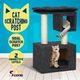 Cat Scratching Tree Tunnel Play House Perch Climbing Post Pole Tower Frame Pet Scratcher Barrel 2 Levels
