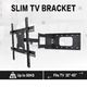 32"-65" TV Brackets Full Motion TV Wall Mount Secure Steel 180 Degrees Swivel TV Wall Mount Bracket