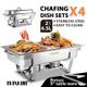 4 Sets Bain Marie Bow Chafing Dishes 4x4.5L S/S Buffet Food Warmer Stackable