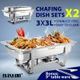 2 Sets Bain Marie Bow Chafing Dishes 3x3L S/S Buffet Food Warmer Stackable