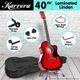 Karrera Acoustic Cutaway 40in Guitar - Red