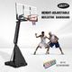 Genki Adjustable 2.45m-3.05m Portable Basketball Hoop System Stand w/Scoreboard