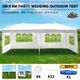 OGL 3x6m Outdoor Canopy Gazebo Party Wedding Tent Waterproof Marquee w/4 Removable Walls
