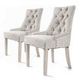 2X French Provincial Dining Chair Oak Leg AMOUR CREAM