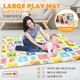 Baby Play Mat Carpet Kids Rug Pad Activity Gym Centre for Playpen Waterproof Colorful Alphabet Animal Texture 180x200cm