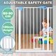 100cm Tall Baby Safety Security Gate Adjustable Pet Dog Stair Barrier w/ Cat Door