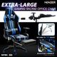 Ergonomic Office Chair Computer Racing Gaming Sport Race PU Leather Seat w/ Footrest - Blue & Black
