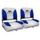 Set of 2 Swivel Folding Boat Seats - Grey Blue