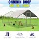 Walk-in Steel Chicken Coop Run Enclosure Rabbit Hutch Outdoor Duck Hen House 4X3M