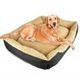 Deluxe Soft Washable Dog Cat Pet Warm Basket Bed XXL - Brown