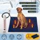 Pet Heated Mat Dog Heating Pad Cat Puppy Electric Heater Blanket Heat Bed Waterproof Cover 65x40cm Blue