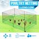 Chicken Fence Poultry Hens Netting Mesh Duck Net Goose Fencing Coop 6 Posts 12M X 1.25M