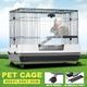 New Metal Rabbit Cage Hutch Cat Ferret Guinea Pigs House Small Animal Home w/Wheel