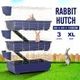 Rabbit Hutch Metal Bunny Cat Cage Ferret Guinea Pigs House Pet Crate Small Animal Home Indoor 3 Levels