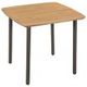 Outdoor Dining Table Solid Acacia Wood and Steel 80x80x72cm