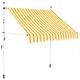 Manual Retractable Awning 200 cm Yellow and White Stripes