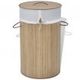 Bamboo Laundry Bin Round Natural
