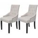 Dining Chairs 2 pcs Polyester Cream