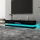 Modern TV Stand High Gloss Front Wood Entertainment Unit - Black