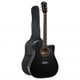 Alpha 41" Inch Electric Acoustic Guitar Wooden Classical Full Size EQ Bass Black