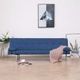 Sofa Bed with Two Pillows Blue Polyester