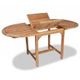 Extendable Outdoor Dining Table (110-160)x80x75cm Solid Teak