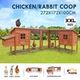Petscene Extra Large Chicken Coop House 272cm Rabbit Hutch Animal Poultry Cage
