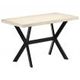 Dining Table White 120x60x75 cm Solid Mango Wood