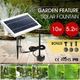 10W Solar Powered Fountain Water Pump for Outdoor Garden Pond Pool
