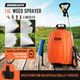 Garden Sprayer on Wheels 16L 12V Pump Weed Sprayer with Car Wash Brush Orange