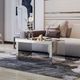 Modern Mirrored Coffee Table Wooden Side Table Living Room Furniture