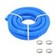 vidaXL Pool Hose with Clamps Blue 38 mm 6 m